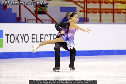 2013-03-01 Milano - World Junior Figure Skating Championships 0273 Rebeka Kim-Kirill Minov KOR